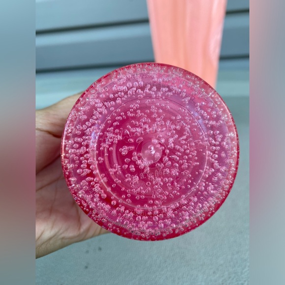 Starbucks pink pearl tumbler 24oz & Holiday 16oz Pink Champagne Bubble Traveler - Picture 5 of 10